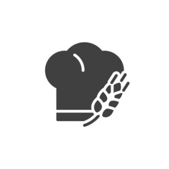 Baker chef hat vector icon