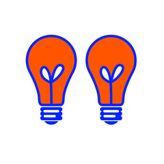 Glühbirne - Icon als Symbol für Ideen