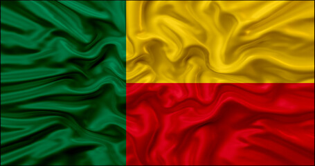  Benin waving flag