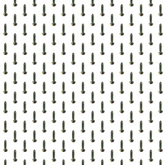 Pattern, template, background. Metal screws on a gray background, fixing material.