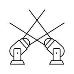 light show on parade line icon vector illustration
