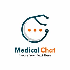 Medical chat logo template illusration