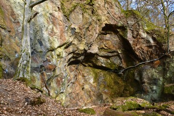 Old millstone quarry site in Slovenia
