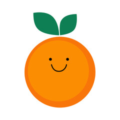 Cute, funny cartoon orange character.
