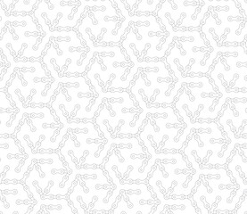 Vector geometric line seamless texture bicycle chain. Isolated on white background.
