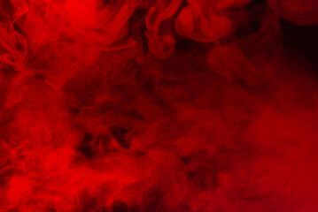 Red steam on a black background.