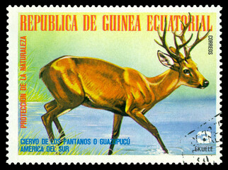 Postage stamp.  Deer.