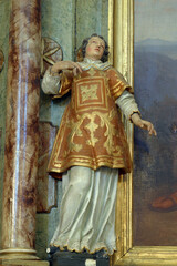 Obraz premium Statue of Saint in the Church of Saint Francis Xavier in Vugrovec, Croatia