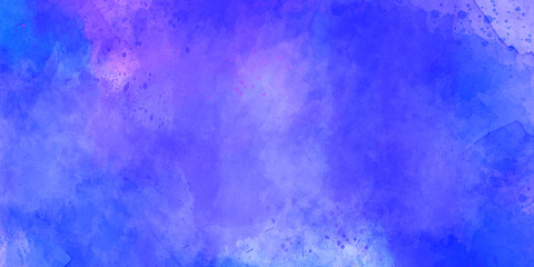 Fototapeta na wymiar Dark Blue and pink gradient abstract watercolor painting textured on white paper background with splashes. colorful watercolor background. hand painted by brush. 