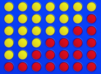 Connect four game with graph illustration