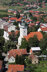 Fototapeta na wymiar Parish Church of the Holy Trinity in Donja Stubica, Croatia