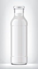 Glass Bottle on background. 
