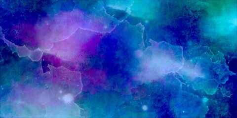 abstract blue background with abstract space nebula on black background. Colorful deep Cosmic Background. Galaxy banner art. Cosmic Background, Blue and Dark blue random background with copy.space