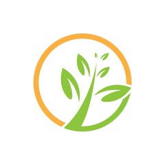 Leaf vector logo template icon design