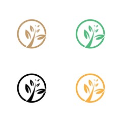 Leaf vector logo icon set