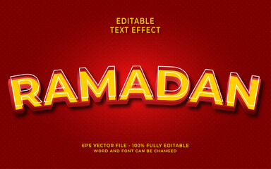Obraz premium Ramadan Kareem Editable text effect