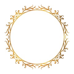 ゴールドのクラシカルな円形フレーム