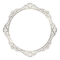 シルバーのクラシカルな円形フレーム