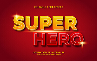 Super Hero Editable text effect
