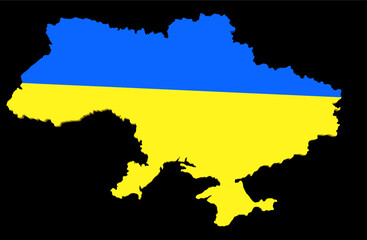 Obraz premium Map of Ukraine vector illustration