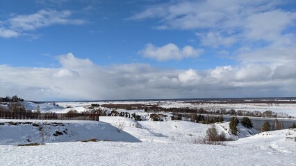 landscape with snow