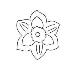 flower black and white logo