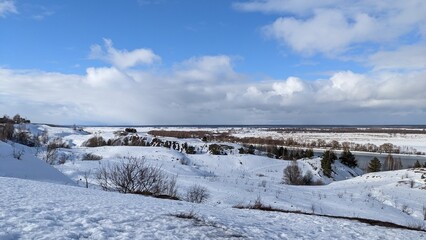 landscape with snow
