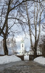 church in the snow
