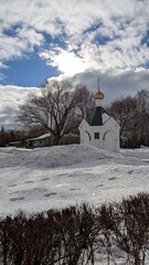 church in winter