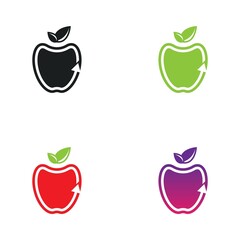 Apple logo icon set