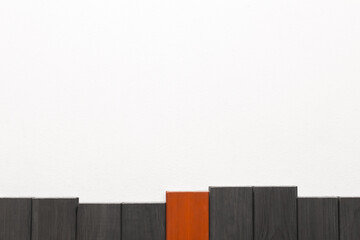 White blank empty copy space mock up abstract design and colored wooden background plank fence boards