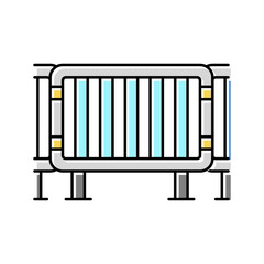 fence of music concert color icon vector illustration