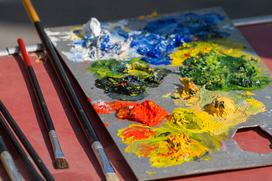Malerpalette, Malerpinsel