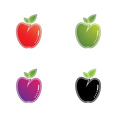 Apple logo icon set
