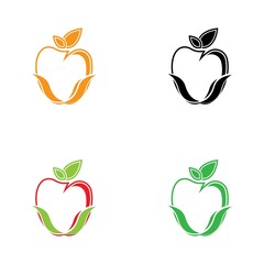 Apple logo icon set
