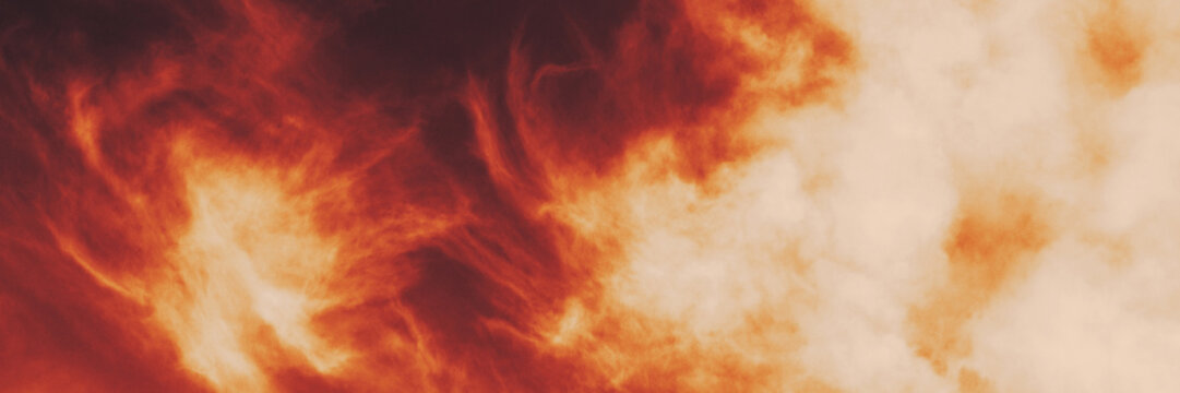 The red sky background looked like smoke and fire. bomb Violent.