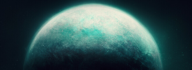 Blue planet in space.