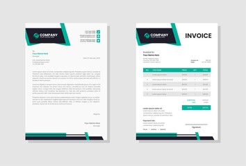 Corporate business letterhead and invoice template