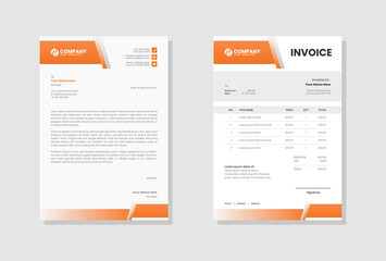 Corporate business letterhead and invoice template