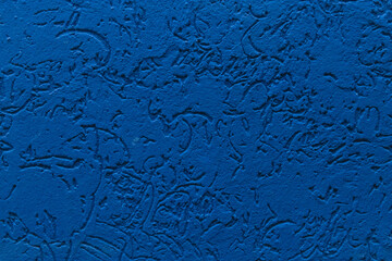 Blue Plaster Wall Texture Design Rough Pattern Abstract Stucco Grunge Background