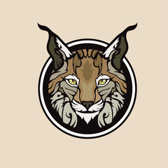 lynx head mascot vector illustration