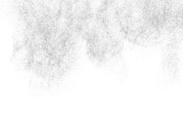 Distressed black texture. Dark grainy texture on white background. Dust overlay textured. Grain noise particles. Rusted white effect. Grunge design elements. Vector illustration, EPS 10.