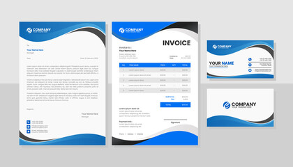 Modern set of stationery business pack