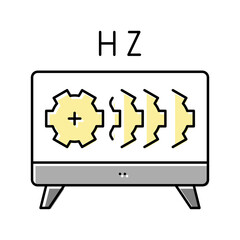 hz settings and test monitor color icon vector illustration