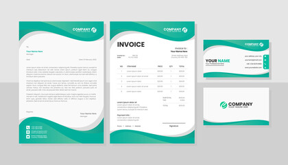 Modern set of stationery business pack