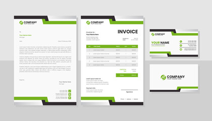 Modern set of stationery business pack