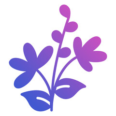 Flower flat gradient icon. Can be used for digital product, presentation, print design and more.