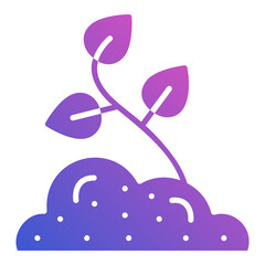 Plant flat gradient icon. Can be used for digital product, presentation, print design and more.