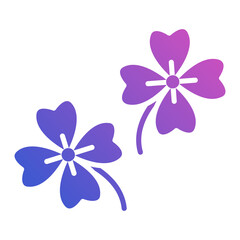Clover flat gradient icon. Can be used for digital product, presentation, print design and more.