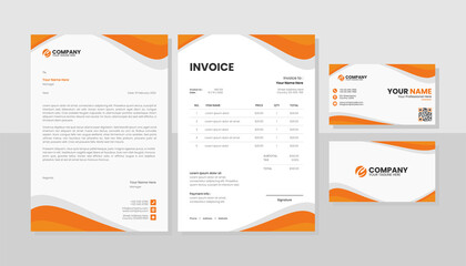 Corporate business stationery pack template